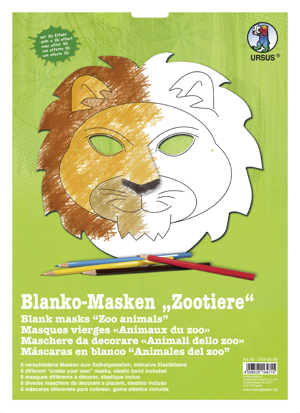 Masques Blanco Animaux de zoo